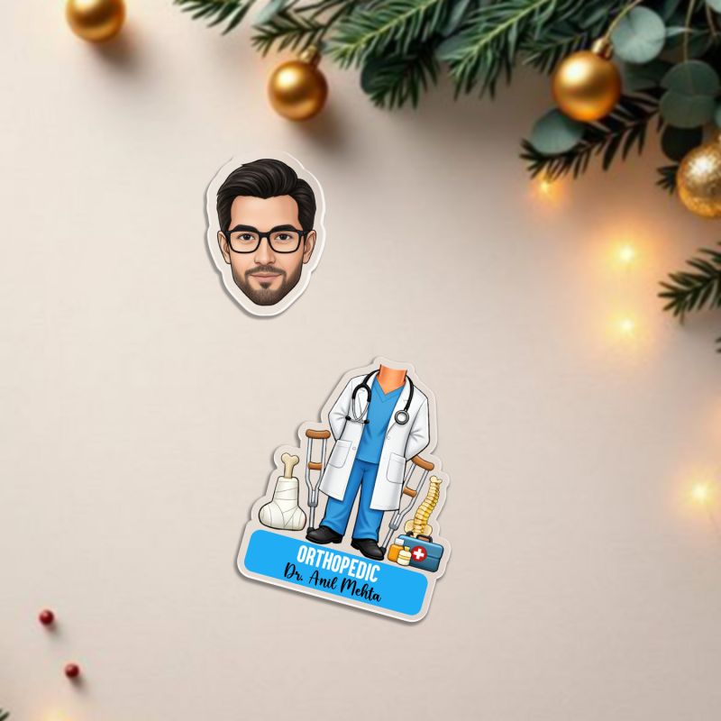 Personalized Orthopedic Doctor Bobblehead Caricature Ideal Gift for Doctors, Graduation, or Clinic Desk Decor Gift for Orthopedic Surgeon Battery Powered Moving Head Feature